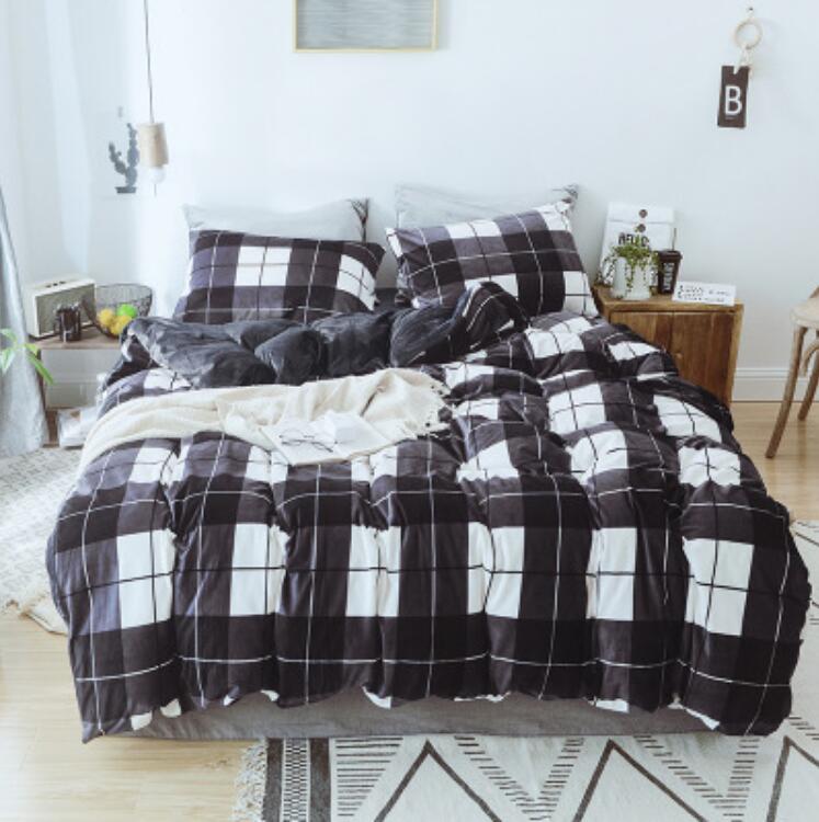 3D Black And White Lattice 66189 Bed Pillowcases Quilt