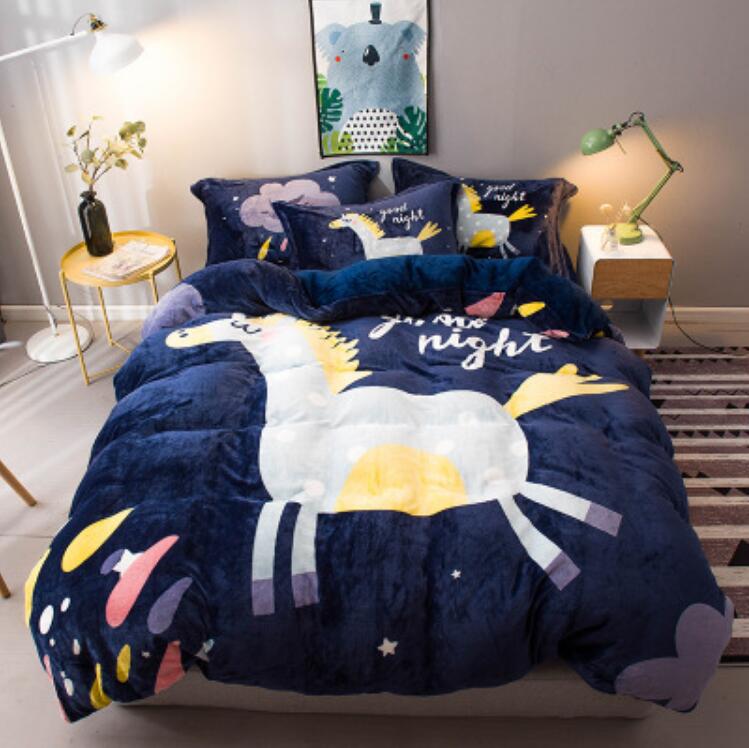 3D Cartoons Horse 66174 Bed Pillowcases Quilt