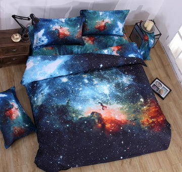 3D Space Starry Sky 66100 Bed Pillowcases Quilt