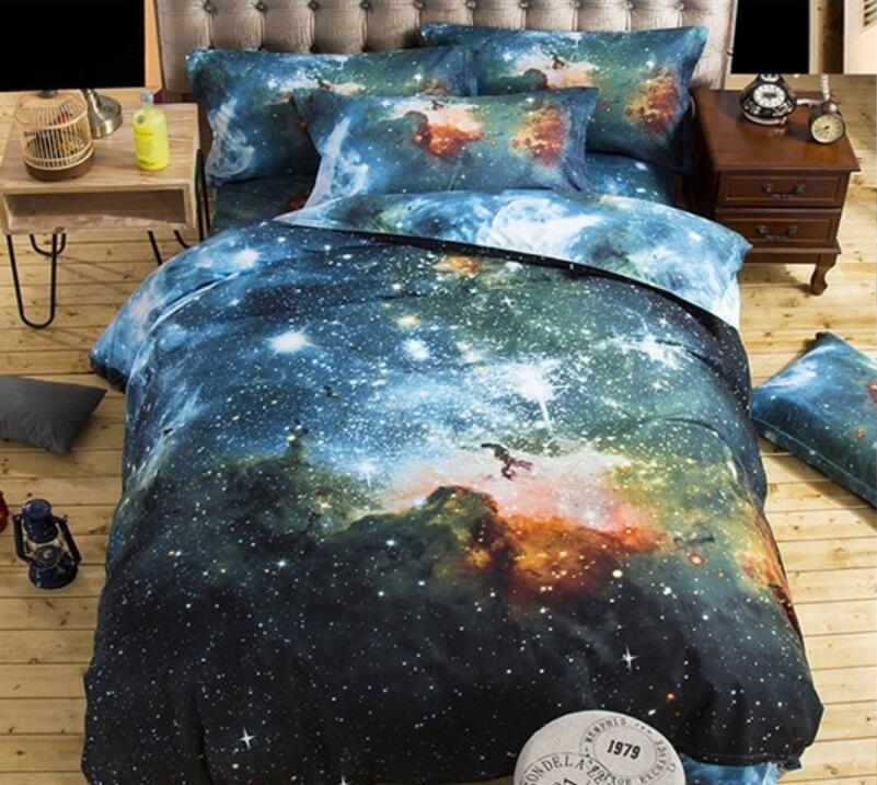 3D Space Starry Sky 66100 Bed Pillowcases Quilt