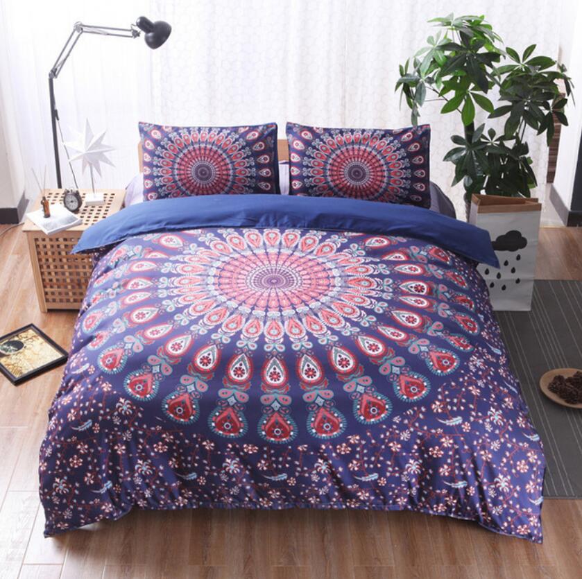 3D Purple Circle Pattern 6679 Bed Pillowcases Quilt