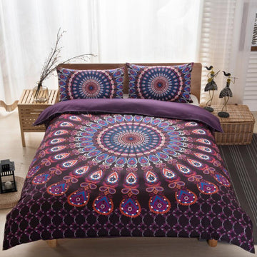 3D Dark Purple Pattern 66111 Bed Pillowcases Quilt