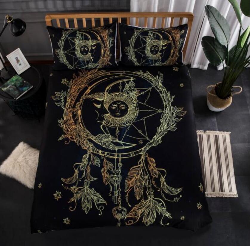 3D Dreamcatcher Sun Star 66182 Bed Pillowcases Quilt