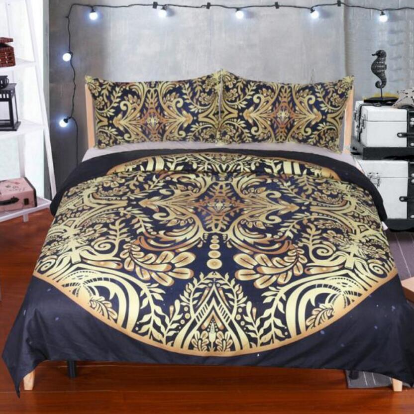 3D Golden Circle 66188 Bed Pillowcases Quilt