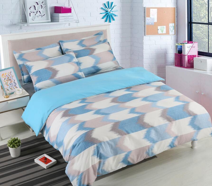3D Gray Blue 6621 Bed Pillowcases Quilt