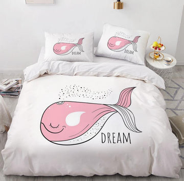 3D Cartoons Whale 55114 Bed Pillowcases Quilt