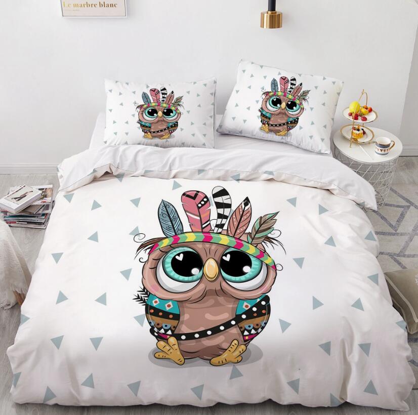 3D Cartoons Owl 55117 Bed Pillowcases Quilt