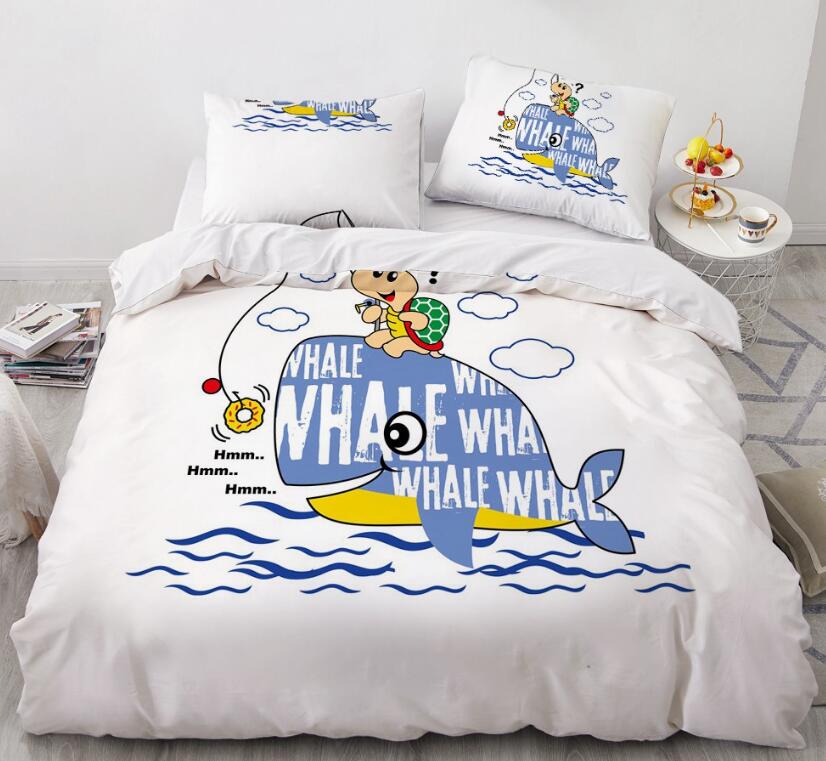 3D Cartoons Whale Turtle 55123 Bed Pillowcases Quilt