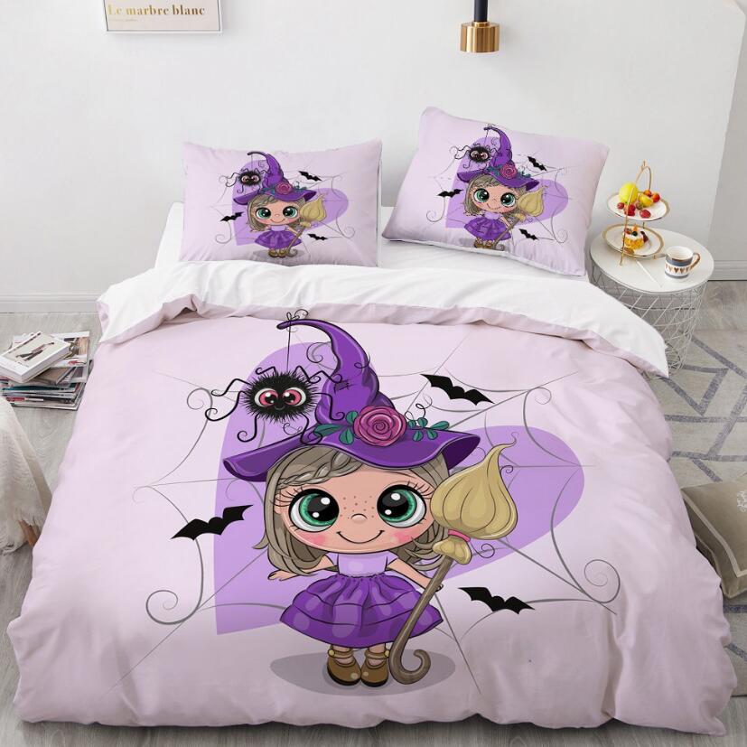 3D Cartoons Witch 55127 Bed Pillowcases Quilt