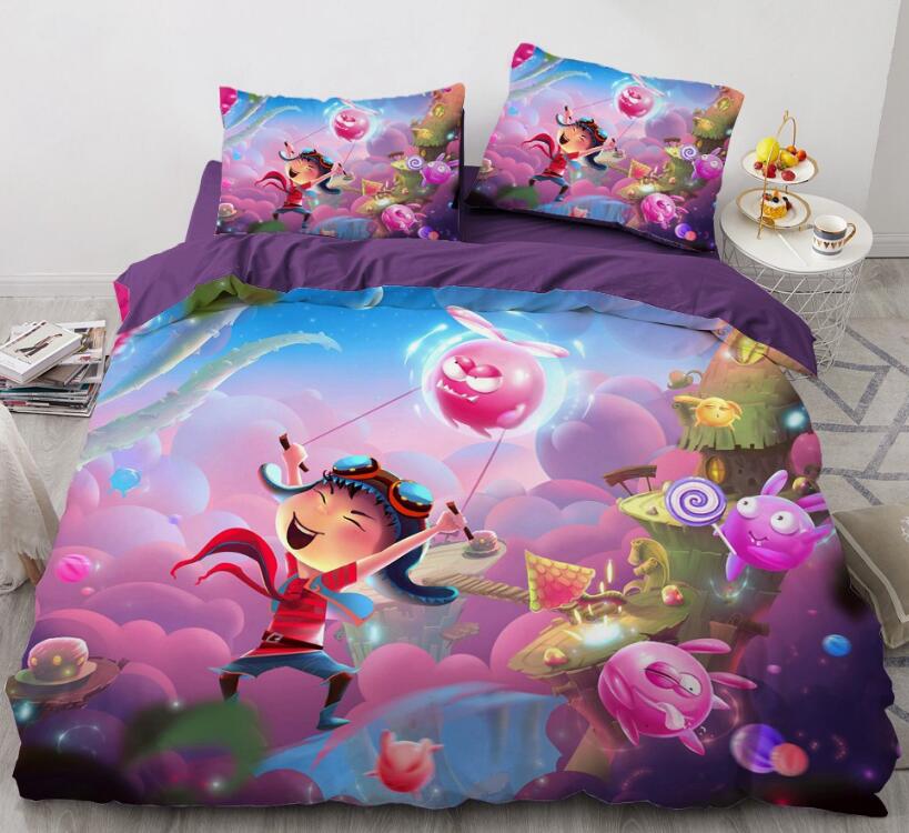 3D Cartoons Child Pink Ball 55192 Bed Pillowcases Quilt