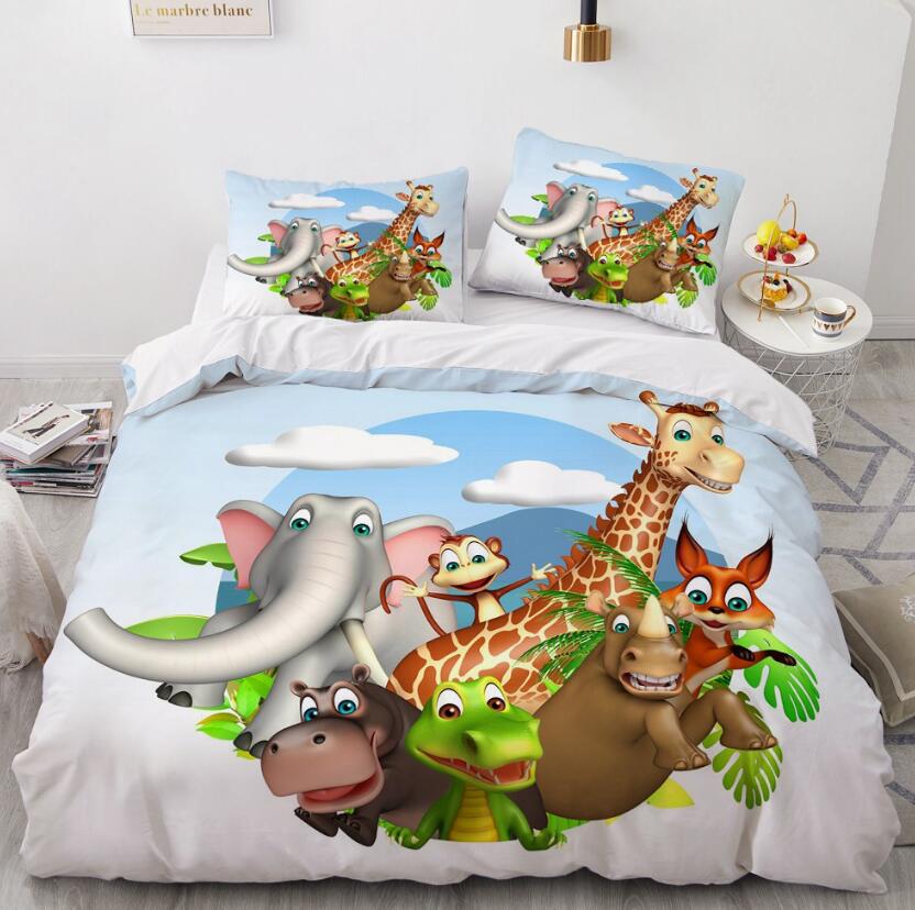 3D Cartoons Animal Group 55194 Bed Pillowcases Quilt