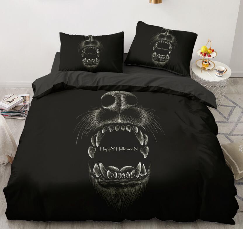 3D Dog Mouth 55101 Bed Pillowcases Quilt