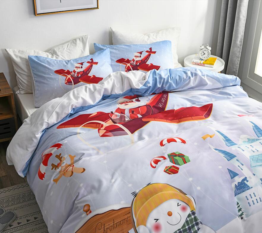 3D Snowman Castle 1075 Bed Pillowcases Quilt