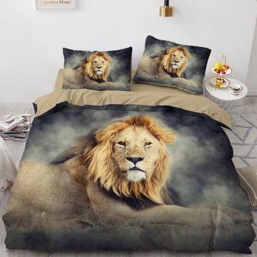 3D Lion Lying Down 073 Bed Pillowcases Quilt