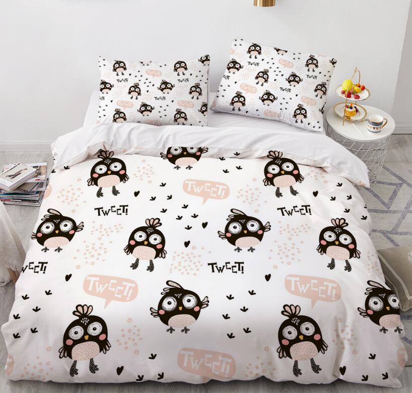 3D Cartoon Bird 55200 Bed Pillowcases Quilt