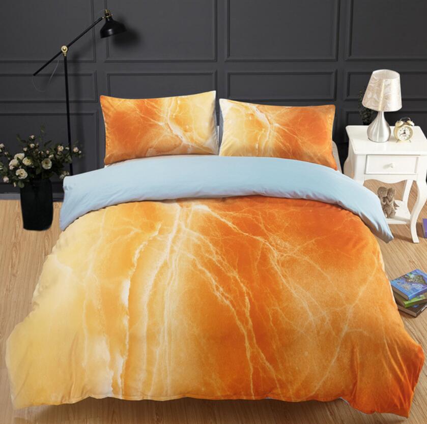 3D Yellow Marble Pattern 9007 Bed Pillowcases Quilt