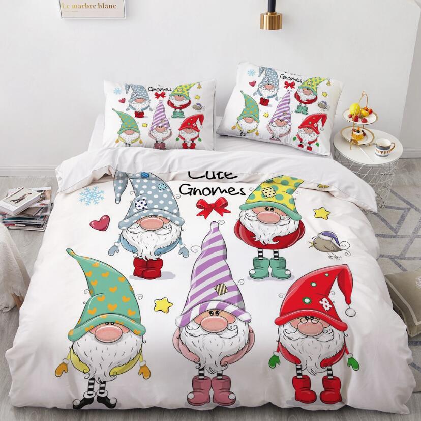 3D Cartoons Christmas Dwarf 55133 Bed Pillowcases Quilt