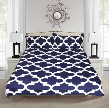 3D Dark Blue Pattern 1050 Bed Pillowcases Quilt