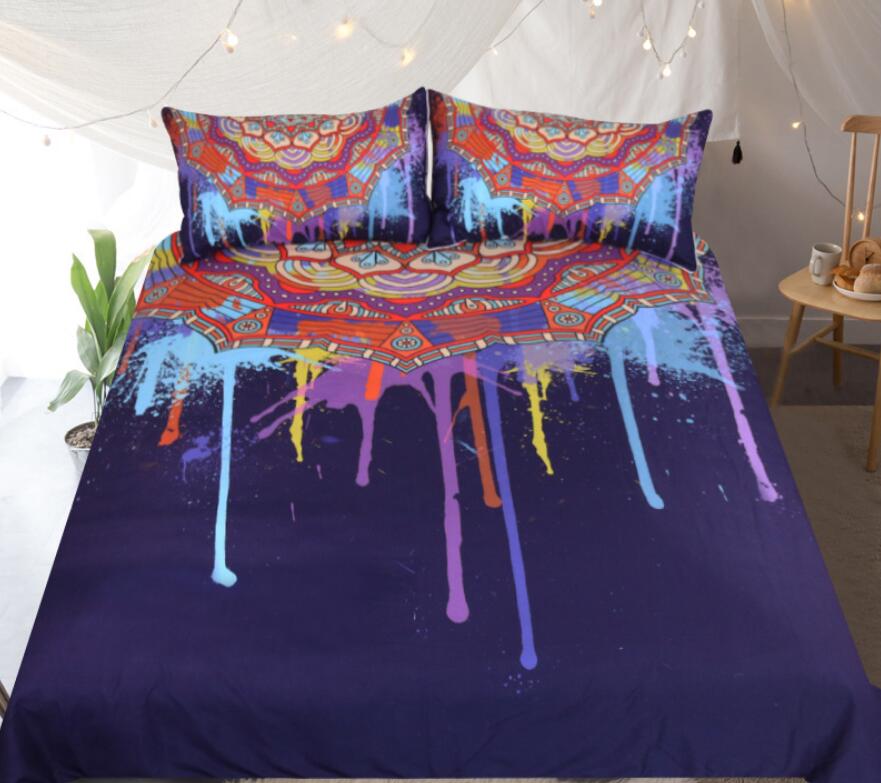 3D Watercolor Totem 9049 Bed Pillowcases Quilt