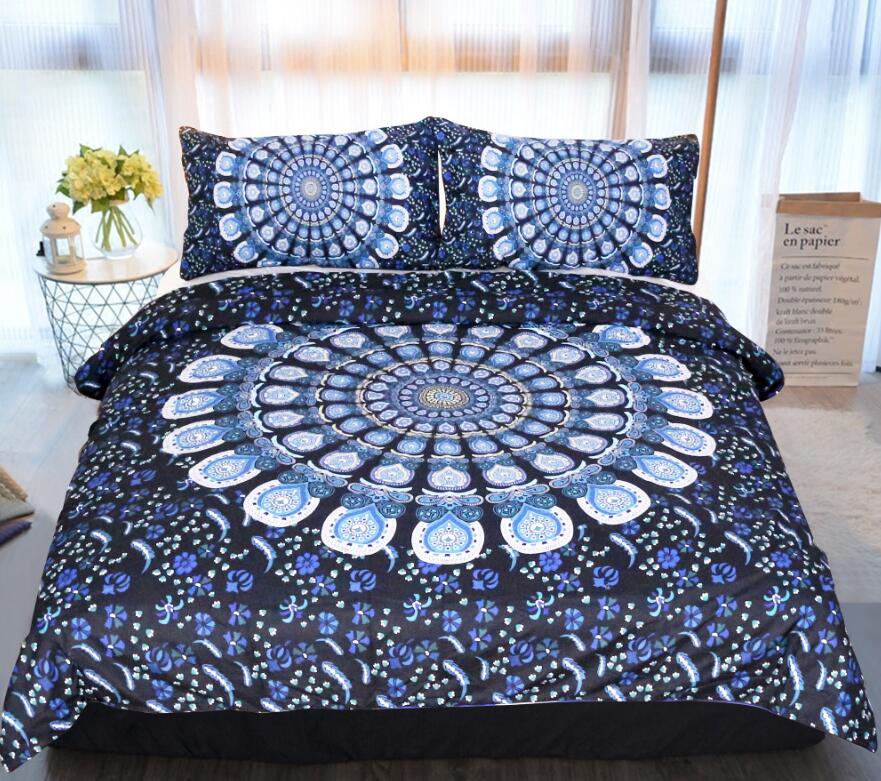 3D Blue Pattern 1051 Bed Pillowcases Quilt