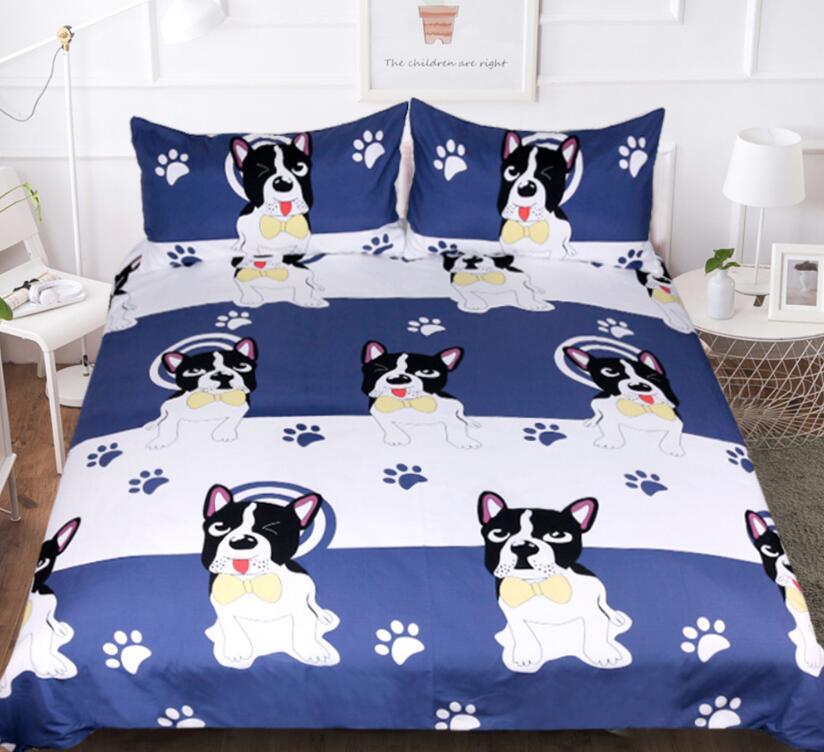 3D Dog Footprints 1091 Bed Pillowcases Quilt