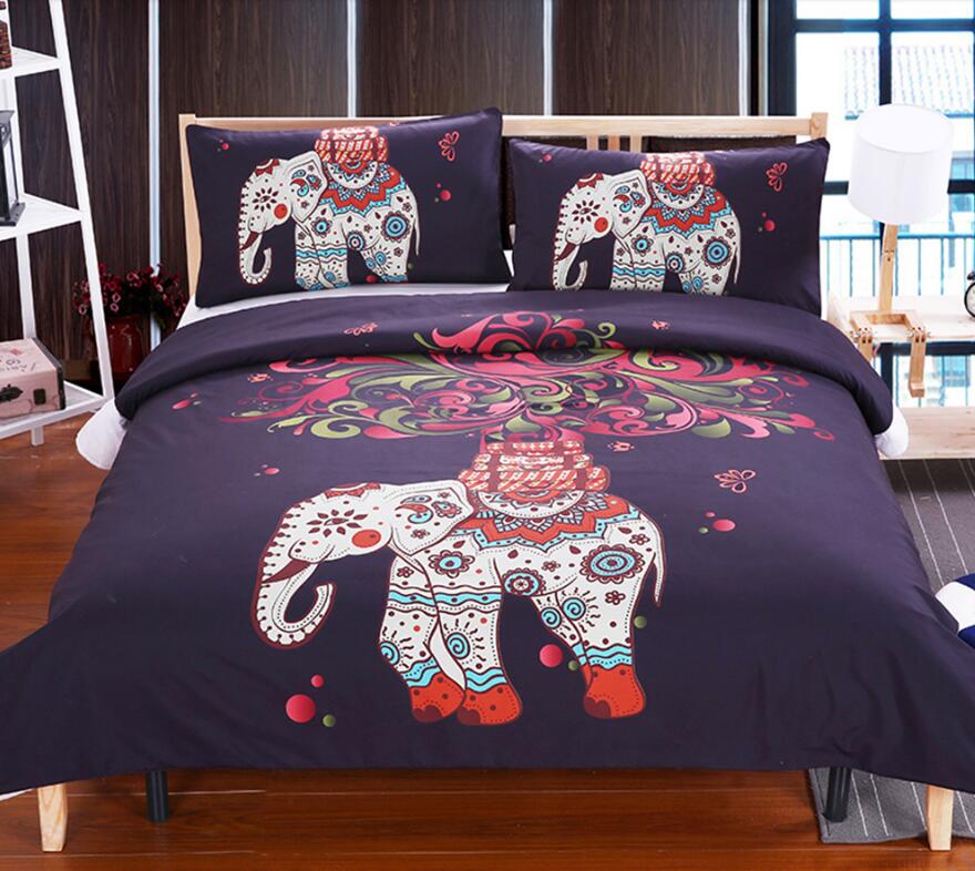 3D Pattern Elephant 1058 Bed Pillowcases Quilt