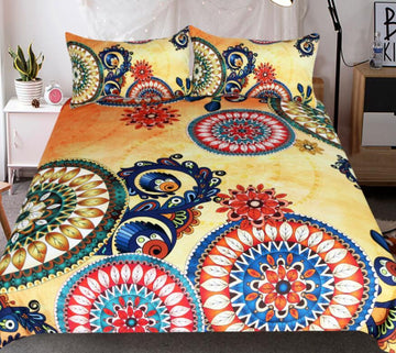 3D Earthy Circle 1101 Bed Pillowcases Quilt