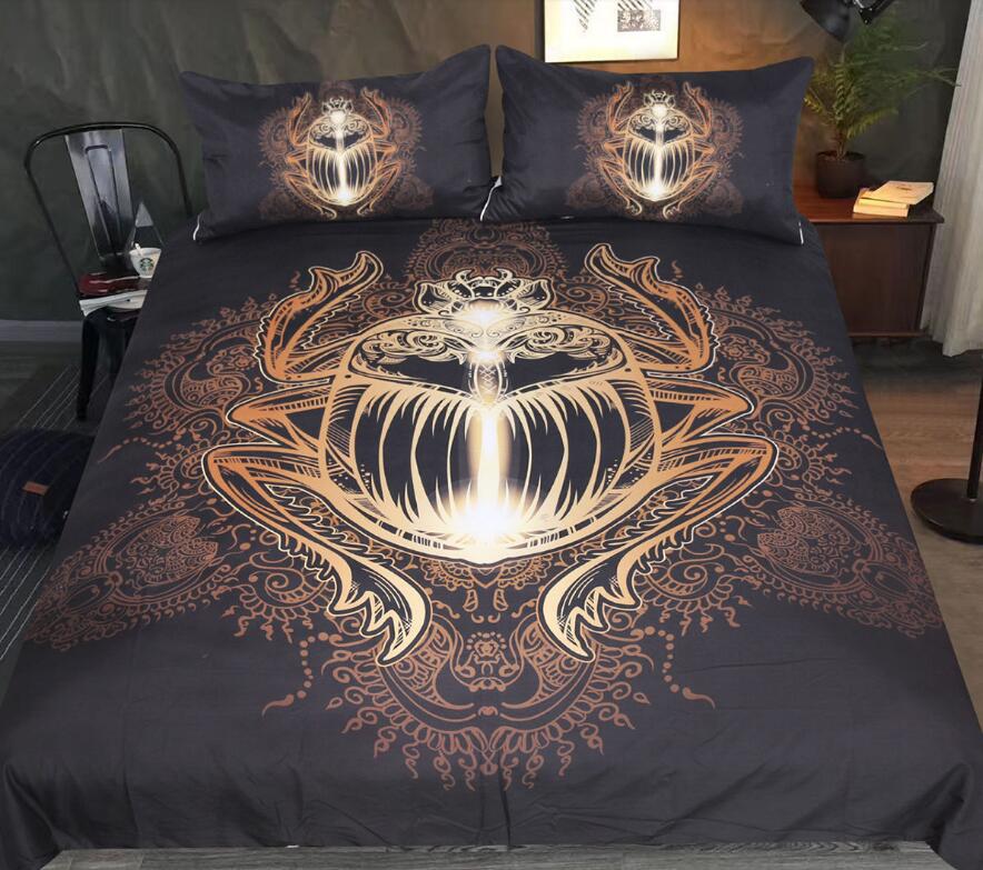 3D Golden Beetle 1060 Bed Pillowcases Quilt
