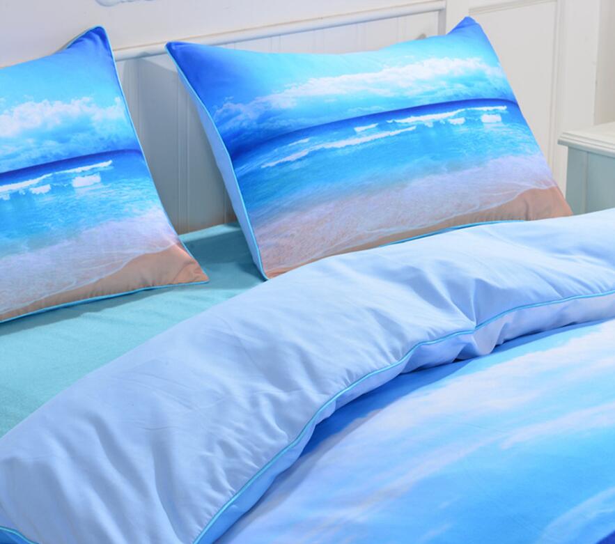 3D Sea Beach 1035 Bed Pillowcases Quilt