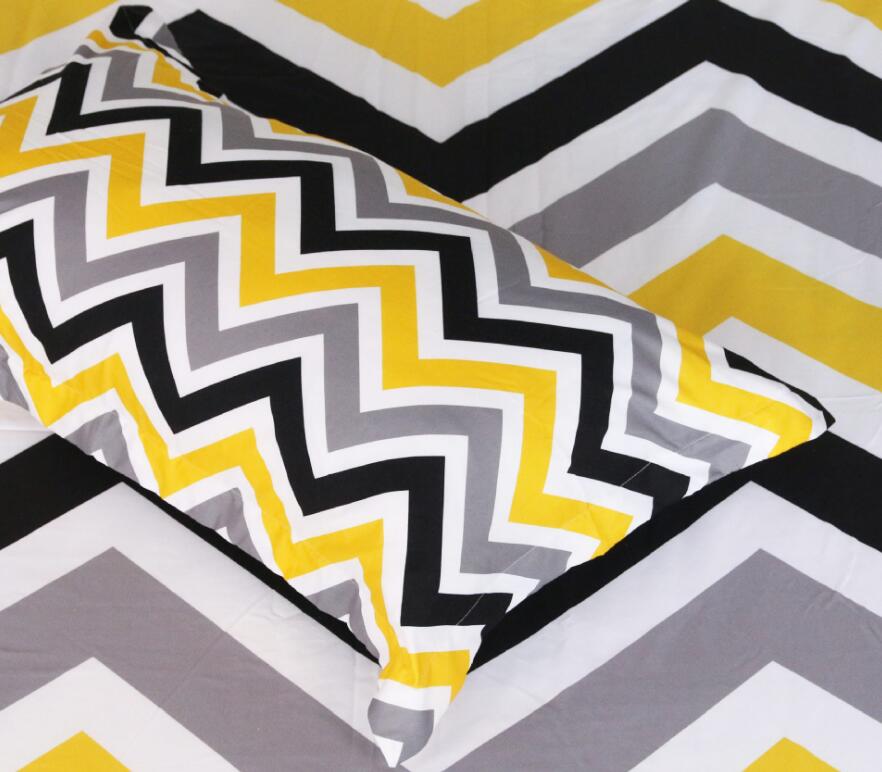 3D Yellow Black Ripple 9056 Bed Pillowcases Quilt