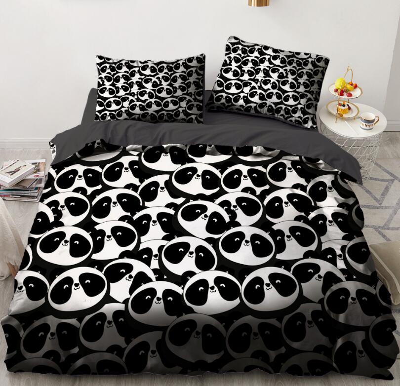 3D Cartoons Cartoons Panda 025 Bed Pillowcases Quilt
