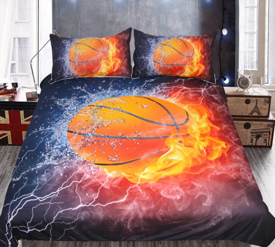 3D Water Fire Basketball 1187 Bed Pillowcases Quilt