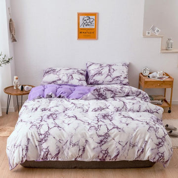3D Marble-Purple 1166 Bed Pillowcases Quilt