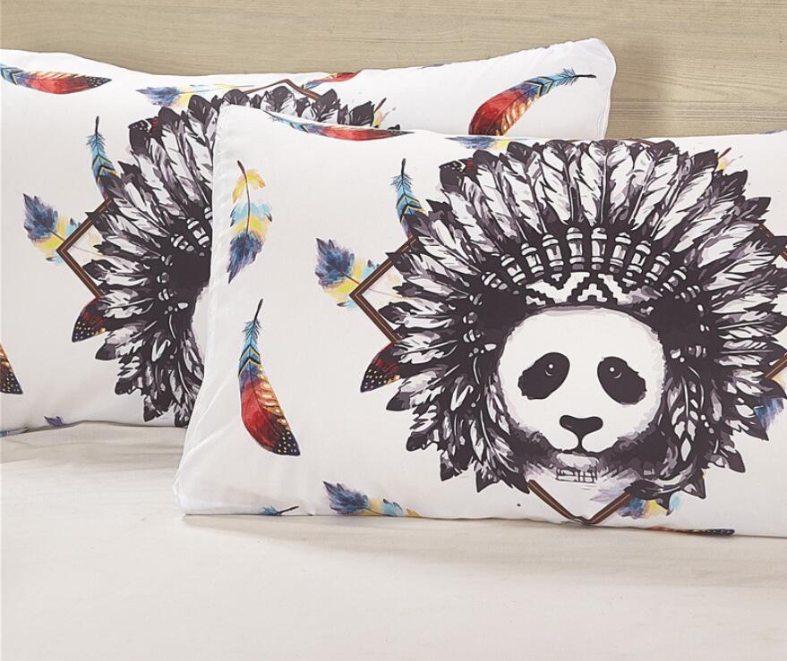 3D Indian Panda 1192 Bed Pillowcases Quilt