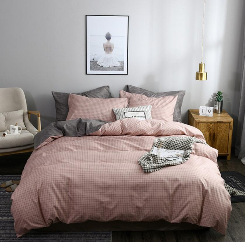 3D Pink Small Grid 1154 Bed Pillowcases Quilt