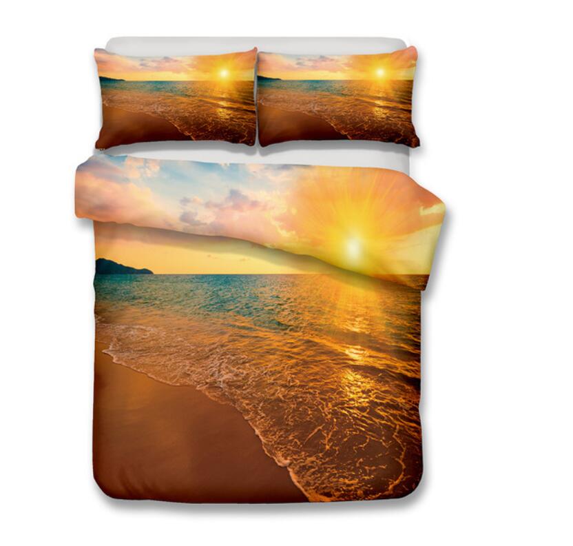 3D Beach Sea Wave 1024 Bed Pillowcases Quilt