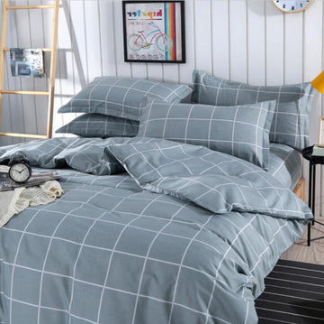 3D Dark Gray Lattice 1076 Bed Pillowcases Quilt