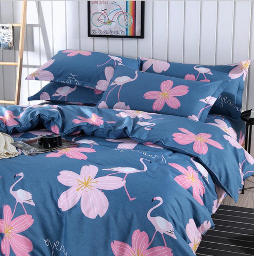 3D Pink Flower Flamingo 1120 Bed Pillowcases Quilt
