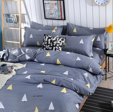 3D Dark Gray Triangle 1085 Bed Pillowcases Quilt