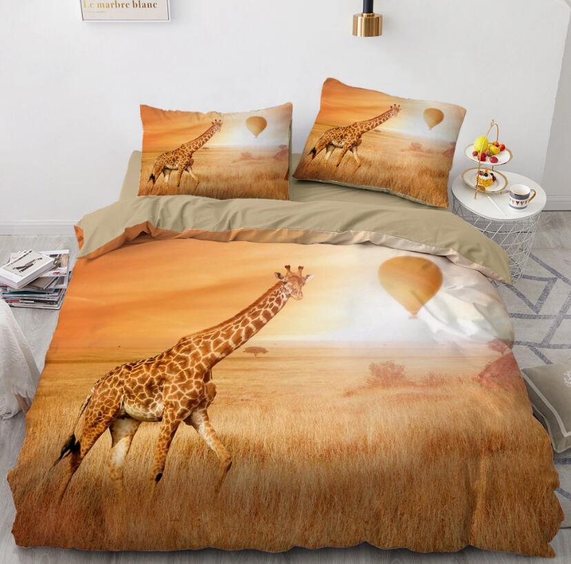 3D Giraffe 9098 Bed Pillowcases Quilt