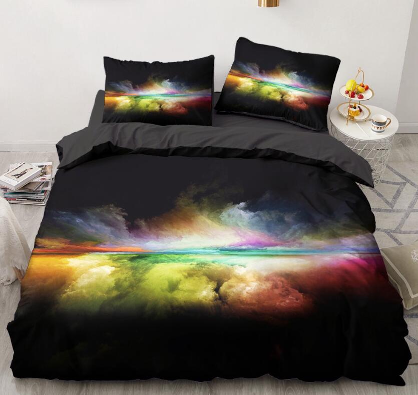 3D Colored Smoke 9087 Bed Pillowcases Quilt