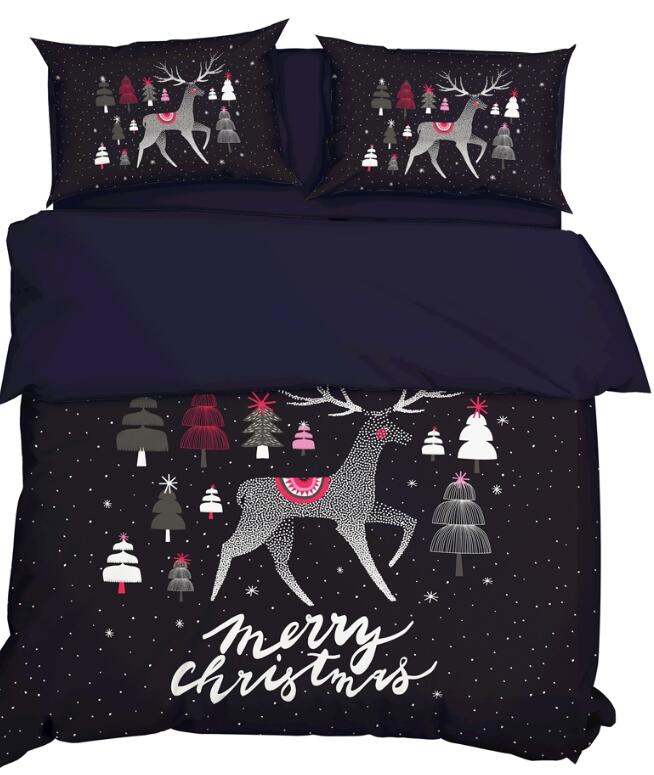 3D Deer Christmas Tree 11189 Bed Pillowcases Quilt
