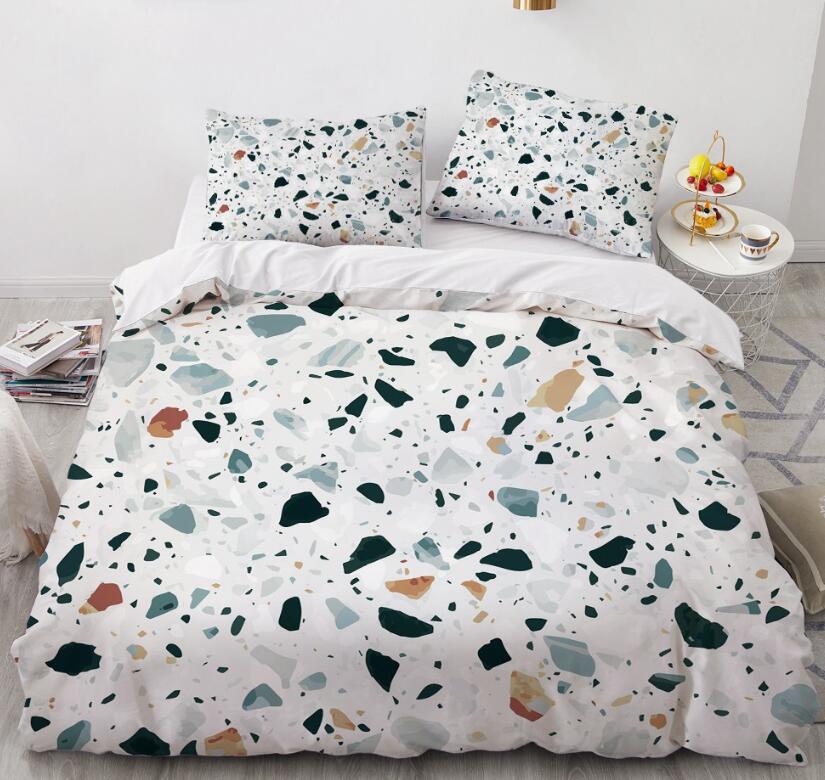 3D Fragments 9076 Bed Pillowcases Quilt