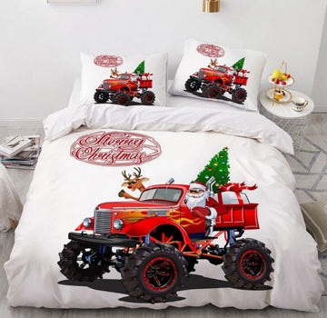 3D Christmas Tree Deer 9147 Bed Pillowcases Quilt