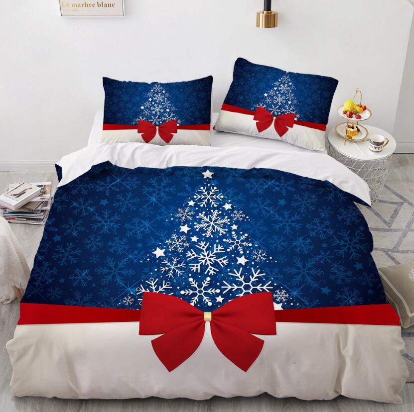3D Snowflake Tree 9155 Bed Pillowcases Quilt