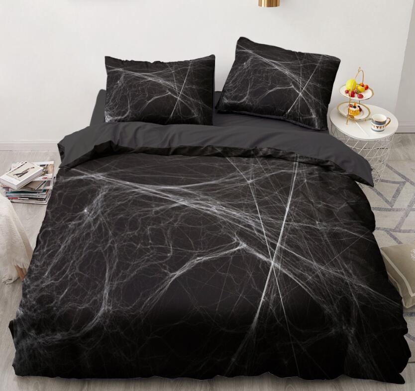 3D White Lines 7736 Bed Pillowcases Quilt