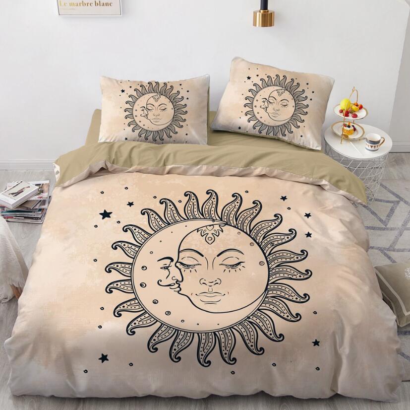 3D Sun Moon Totem 88129 Bed Pillowcases Quilt