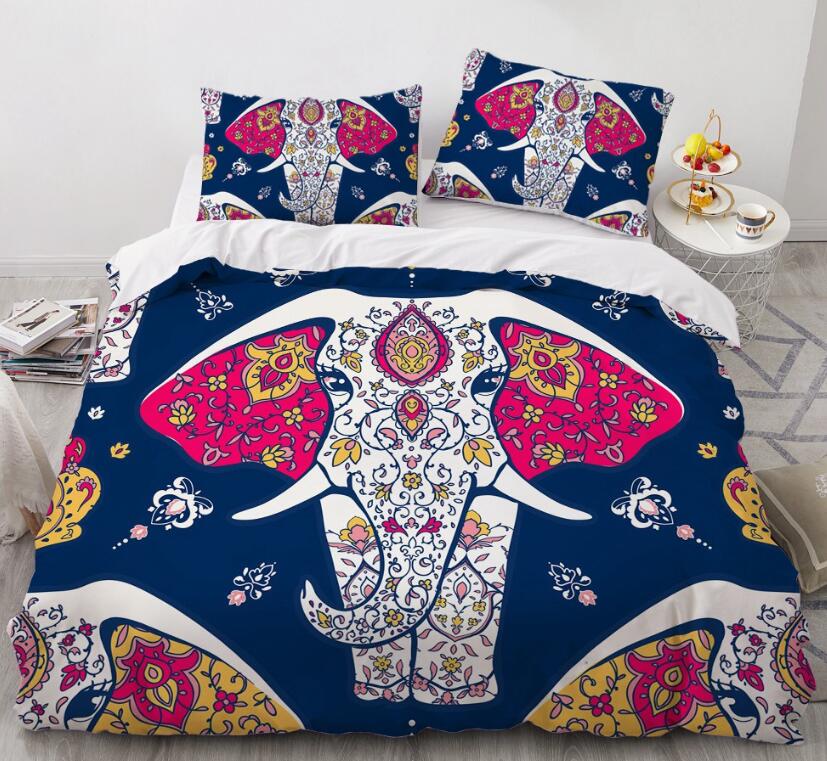 3D Totem Elephant 77164 Bed Pillowcases Quilt