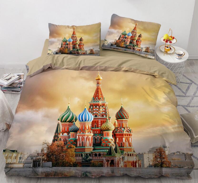 3D Castle 11130 Bed Pillowcases Quilt