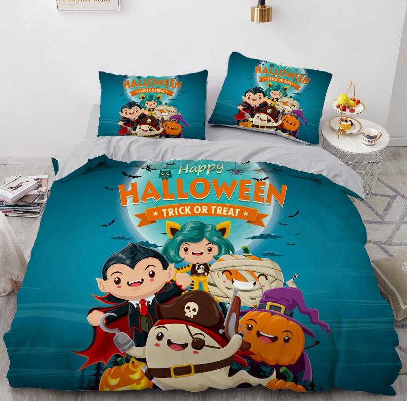 3D Green Background Halloween 8031 Bed Pillowcases Quilt